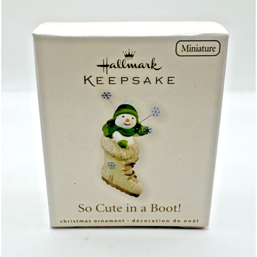 Hallmark Keepsake‎ 2010 So Cute In A Boot Miniature  Christmas Ornament